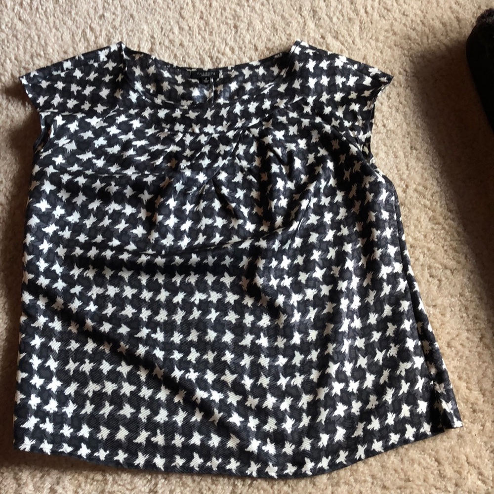 Talbots Silk top with 1/2 cap sleeves